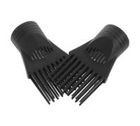OUNONA Accesorio Secador de Pelo Peine Concentrador de Viento 2 Piezas en Plástico Negro para Alisar y Brillar el Cabello
