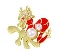 OUNONA Accesorios de Ramillete Broche Forma de Dragón Estilo Chino para Solapas y Festividades Regalos de Dragón para Hombres y Mujeres Prendedores de Cuello Accesorios de Moda para Mujer