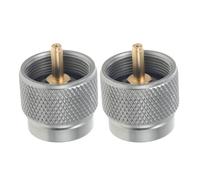 OUNONA Adaptador de conversión para estufa de gas portátil (2 unidades) | Adaptador para estufa de camping | Entrada para tanque de propano de 1 lb y salida de válvula EN417 | Convertidor de