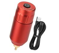 OUNONA Adaptador de Corriente para Tatuajes Pantalla LED Estabilizador de Voltaje Inalámbrico de Aleación de Aluminio Batería de Litio 1300 Mah Recargable Voltaje Ajustable 6-11v