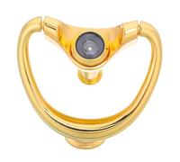 OUNONA Aldaba de Puerta con Ojo de Gato en Aleación de Zinc Dorada Llamador de Puerta con Anillo Vintage Herraje Resistente Decoración Rústica para Hogar Herramienta para Seguridad