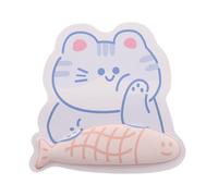 OUNONA Alfombrilla de Ratón Ergonómica con Forma de Gato, Diseño Adorable y Divertida, con Reposamuñecas de Fibra de Leche para Oficina y Hogar