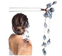 OUNONA Ancient Style Flower Hair Pin With Durable Tassel Pendant Elegant Updo Hair Accessory For Women For Daily Wear And Special Occasions