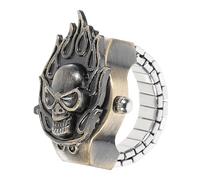 OUNONA Anillo Reloj Retro Elástico Vintage para Hombres Joyería Creativa de Dedo con Esfera Visible Reloj Digital y Analógico para Uso Diario