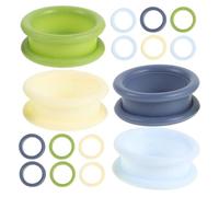 OUNONA Anillos de Silicona Accesorios Seguros y Flexibles 16 Piezas para Tijeras de Peluquería Canina y Belleza para Corte de Pelo en Mascotas y Tareas de Peluquería
