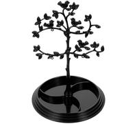 OUNONA Árbol de Joyas de Plástico Negro para Organizar Collares y Pulseras, Soporte Elegante y Moderno Adecuado para Tocador Personal