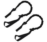 OUNONA Bandas de Entrenamiento Físico de Látex Negro, Ligeras y Portátiles, 2 Piezas para Esculpir el Cuerpo y Ejercicios en Casa