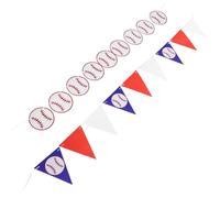 OUNONA Banderines Triangulares Colgantes para Fiesta de Béisbol Decoraciones Deportivas 2 Piezas Atractivas y Coloridas Ideales para Cumpleaños Deportivos