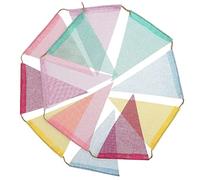 OUNONA Banderines Triangulares de Lino Coloridos para Bodas y Fiestas Guirnalda Decorativa de Metros para Decoración Hogar Escuelas y
