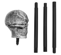OUNONA Bastón de Halloween Calavera Negra de Abs, Accesorio de Disfraz y Complemento para Fiesta Diseño Detallado y Estilo Divertido para Halloween