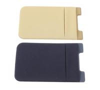 OUNONA Billetera para Teléfono Móvil Autoadhesiva de Doble Capa Dos Ranuras para Tarjetas, Diseño Ultradelgado en 2 Piezas (Azul y Amarillo), Bolsillo Trasero para Tarjetas de Crédito,