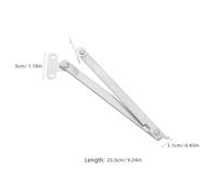 OUNONA Bisagra Plegable de Acero Inoxidable para Puerta de Armario Soporte Abatible para Tapa Tirante Plateado para Expositor 2 Piezas Uso Multifuncional Hogar Oficina y