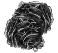 OUNONA Bola de Ducha de Fibra de Bambú Carbón Activado 2 Unidades Tamaño Grande Color Negro Exfoliante para Adultos y Niños Uso Diario Correa de Colgar