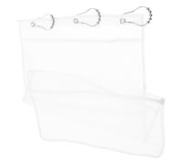 OUNONA Bolsa Colgante De Baño De Ocho Cuadrículas Organizadores De Duchas Organizador del Baño Bolsa De Ducha Colgante Red para Juguetes De Baño Bolsa De Tocador Colgante Blanco Poliéster