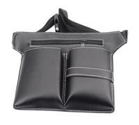 OUNONA Bolsa de Peluquería de PU Negra para Tijeras Peluqueria Profesional Gran Capacidad y Soporte para Tijeras Adecuado para Salón de Belleza y Uso Diario