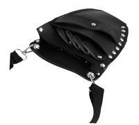 OUNONA Bolsa de Peluquería Profesional Cinturón para Tijeras y Peines Negro de Cuero Multifuncional Adecuado para Barberías y Salones