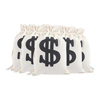 OUNONA Bolsas de Dinero Cordón 6 Piezas Diseño de Dólar para Fiestas para Joyería y Originales para Niños y Adultos