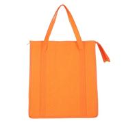 OUNONA Bolsas de supermercado isotérmicas con cremallera - Bolsa térmica para carrito, reutilizable con forro de papel de aluminio no tejido para transporte de alimentos y almacenamiento de compras
