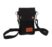 OUNONA Bolso Bandolera Pequeño de Lona para Mujer con Diseño Compacto y Correa de Hombro Ajustable, Tres Compartimentos para Uso Diario y Citas