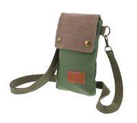 OUNONA Bolso Bandolera Pequeño de Lona para Mujer con Diseño Compacto y Tres Compartimentos, Cartera Cruzada para Teléfono Móvil Adecuado para Viajes y Citas