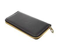 OUNONA Bolso de Cuero para Tijeras de Peluquería Profesional Capacidad para 4 Tijeras, Organizador Compacto Adecuado para Uso en Salones de Belleza