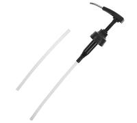 OUNONA Bomba de Prensa para Botella de Salsa de Ostras Acero Inoxidable con 2 Mangueras Ajustables Boquilla de Metal Dosificador para Cocina Dispensador de Condimentos