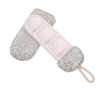 OUNONA Bote Pastillero Portátil con Compartimentos Caja Organizadora de con Diseño de Diamantes para Viaje y Actividades al Aire