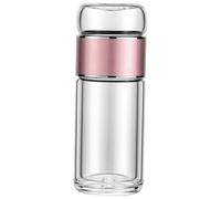 OUNONA Botella Infusora De Té De Vidrio 250 Ml Portátil Botella De Té Infusor a Prueba De Fugas Para Hojas Sueltas Viaje Oficina