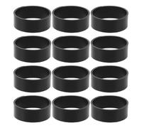 OUNONA Bridas de Silicona Antideslizantes Negras 12x4 Mm, Bandas Elásticas Planas Reutilizables para Gestión y Organización de Cables Eléctricos y Datos en Oficina y Hogar, Pack 500