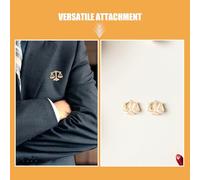 OUNONA Broche de Balanza Justicia Metálico Dorado Prendedor para Camisa de Traje Accesorio Unisex para Abogados y Jueces Set de 4 Piezas Adecuado para Eventos Formales y Graduaciones