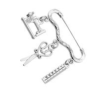 OUNONA Broche de Diseñador en Forma de Máquina de Coser de Aleación Plata, Accesorio Delicado para Decorar Mochilas y Sombreros Vida Diaria