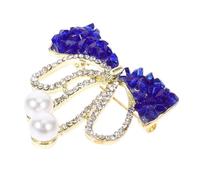 OUNONA Broche de Lazo con Incrustaciones de Circonitas Alfiler para Mujer Accesorio Elegante para Vestidos y Ropa Pin de Solapa Multifuncional para Ocasiones Formales y Casuales