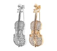 OUNONA Broche de Violín para Ropa Mujer Diseño Musical Vintage, Aleación Resistente, Pin de Solapa Seguro y Decorativo para Fiestas y Eventos Obsequios