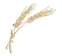 OUNONA Broche Decorativo de Espiga de Trigo Dorado para Pecho, Accesorio de Ropa Elegante y Delicado, Alfiler de Moda para Fiesta y Eventos, 1 Pieza