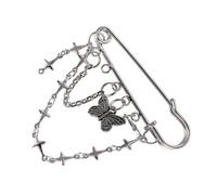 OUNONA Broche Decorativo de Mujer Cadena Cruzada y Forma de Ala, Pin de Ropa de Moda en Metal, Accesorio Unisex para Banquetes, Fiestas y Uso Diario, Brillo Duradero