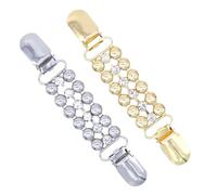 OUNONA Broches Decorativos para Suéter 2 Piezas Cierres de Suéter Retro en Aleación Pinzas para Chal Blancas y Doradas Cierres Vintage para Ropa Clips para Cardigans Mujer