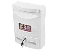 OUNONA Buzón de Sugerencias Caja Fuerte de Pared Abs de Color con Cerradura Seguro y Diseño Multifuncional con Ranura , Adecuado para Uso Interior y Exterior