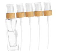 OUNONA Cabezales Pulverizadores De Repuesto 5 Unidades 18/410 Acabado Bambú Pulverizador De Niebla Fina Para Botellas Cosméticas Aceites Esenciales Cierre Hermético