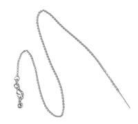 OUNONA Cadenas Ajustables para Hacer Joyas DIY Set de 5 Piezas de Cadena Metálica de 18 Pulgadas Color Platino Suministros para Collares y Accesorios de Bisutería