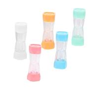 OUNONA Caja De Lentes Transparente De Plástico 5 Unidades, Organizador Compacto a Prueba De Fugas para Viaje, Uso Diario y Deportes, Almacenamiento Seguro para Lentes De Contacto