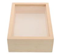 OUNONA Caja de Madera de Pino para Insectos con Vidrio Beige, Marco Minimalista para Exhibición y Protección Óptima en Entomología y Decoración