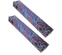 OUNONA Caja para Abanicos Plegable 2 Unidades Estuche Rectangular Largo de Brocado Azul Cierre de Cobre Interior Acolchado para Abanicos de 23 CM Protección y Exhibición para