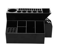 OUNONA Caja para Tijeras y Peine de Peluquería en Abs Negro Diseño Elegante y Durabilidad para Organización de Herramientas en Barberías y Hogar