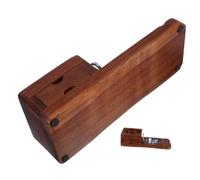 OUNONA Caja Porta Cigarrillos De Madera Maciza Cenicero Tallado con Cajón Bandeja para Cigarrillos y Portavasos De Whisky para Reuniones y Decoración De Cuevas De Hombres