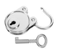 OUNONA Candado Pequeño con Llave Forma de Oso Candado Decorativo de Metal para Diario DIY Bolsa y Caja de Almacenamiento Compacto y Práctico Color Plata