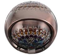 OUNONA Cenicero Retro con Tapa Hogar y Exterior, Diseño Resistente de Metal, Estilo Vintage Europeo Clásico, Adecuado para Decoración y Obsequio para Hombres