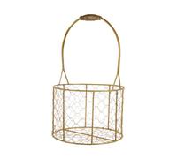 OUNONA Cesta Tejida Metálica Dorada Redonda para Bodas y Regalos de Recién Nacido Cesta de Aperitivos Resistente y Decorativa para Eventos y Celebraciones