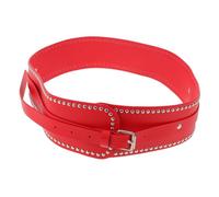 OUNONA Cinturón Punk Rojo para Mujer con Hebilla Ajustable de PU Cinturón de Cintura Ancha con Tachuelas para Vestidos Jeans y Estilo Casual Retro Accesorio Esencial para Outfit Diario