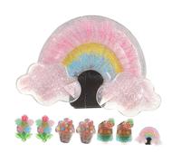 OUNONA Clips Decorativos para Cordones de Zapatos Infantiles 8 Piezas de Adornos Desmontables Brillo Diseños de Princesa Helado Arcoíris y Flores Accesorios para Zapatillas y Calzado