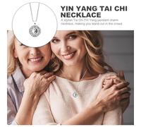 OUNONA Collar Colgante de Yin Yang Tai Chi para Mujer, Estilo Suéter, Aleación Metálica, Diseño Creativo, Casual y Diario, Tamaño Largo, Accesorio Unisex Versátil